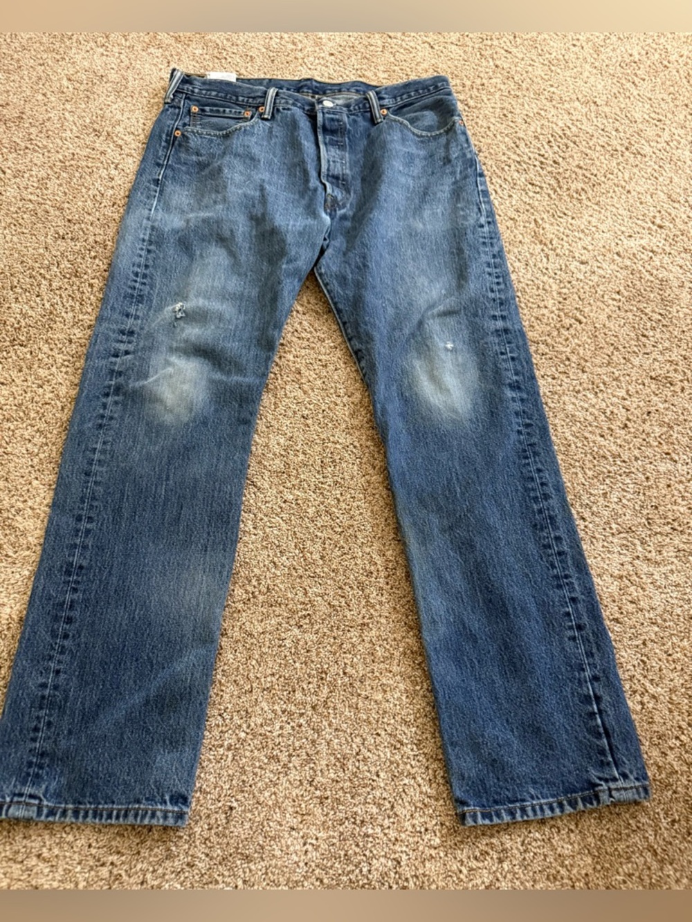 Levi’s 501 Jeans Men’s 36x32 Button Fly Distressed Vintage Style Denim